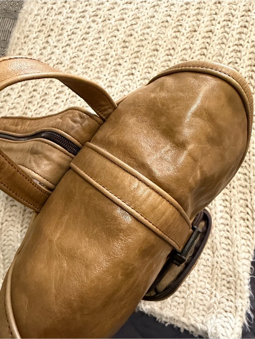 Tan Leather Backpack – Classic Everyday Bag